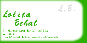 lolita behal business card